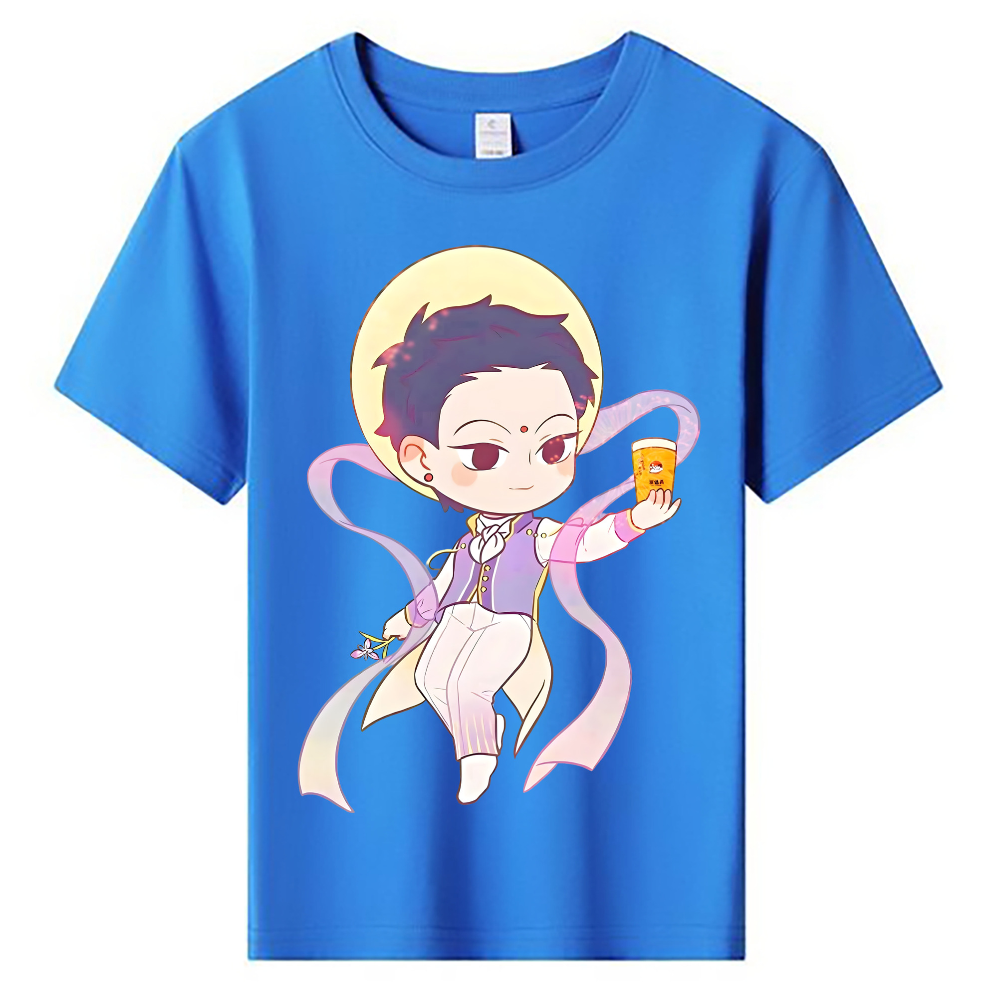 （画像用） Ne Zha 2 ナタ 魔童の大暴れ 綿100％キッズTシャツ（フロントプリント）